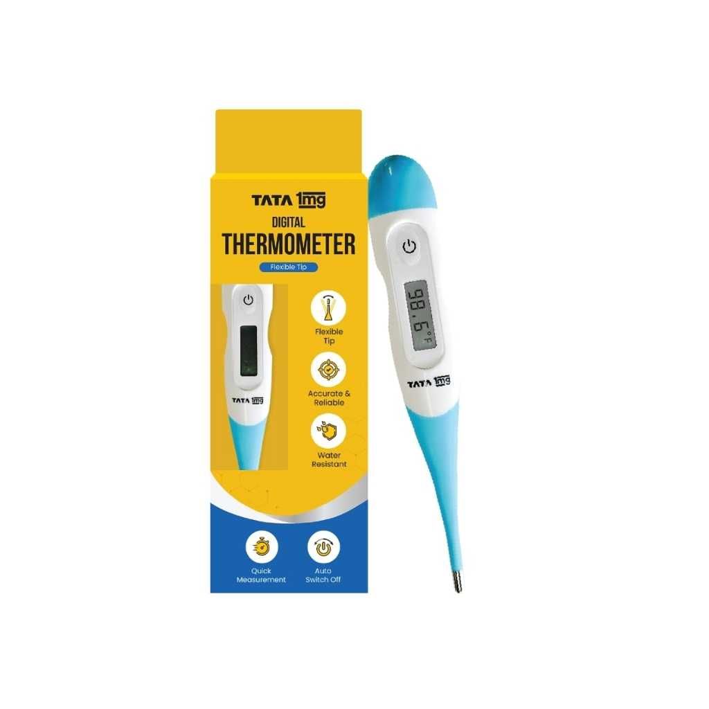 Tata 1mg Flexible Tip Digital Thermometer with One Touch Operation