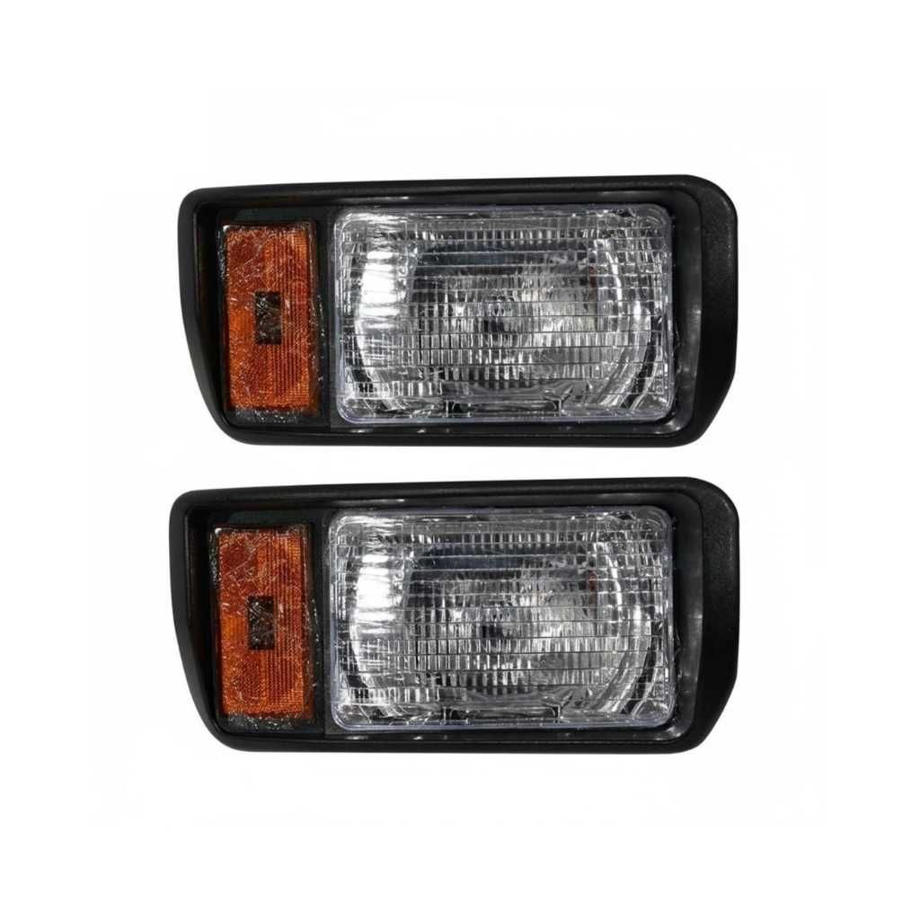 2-Piece Front Halogen Headlight Replacement for Golf Vehicle