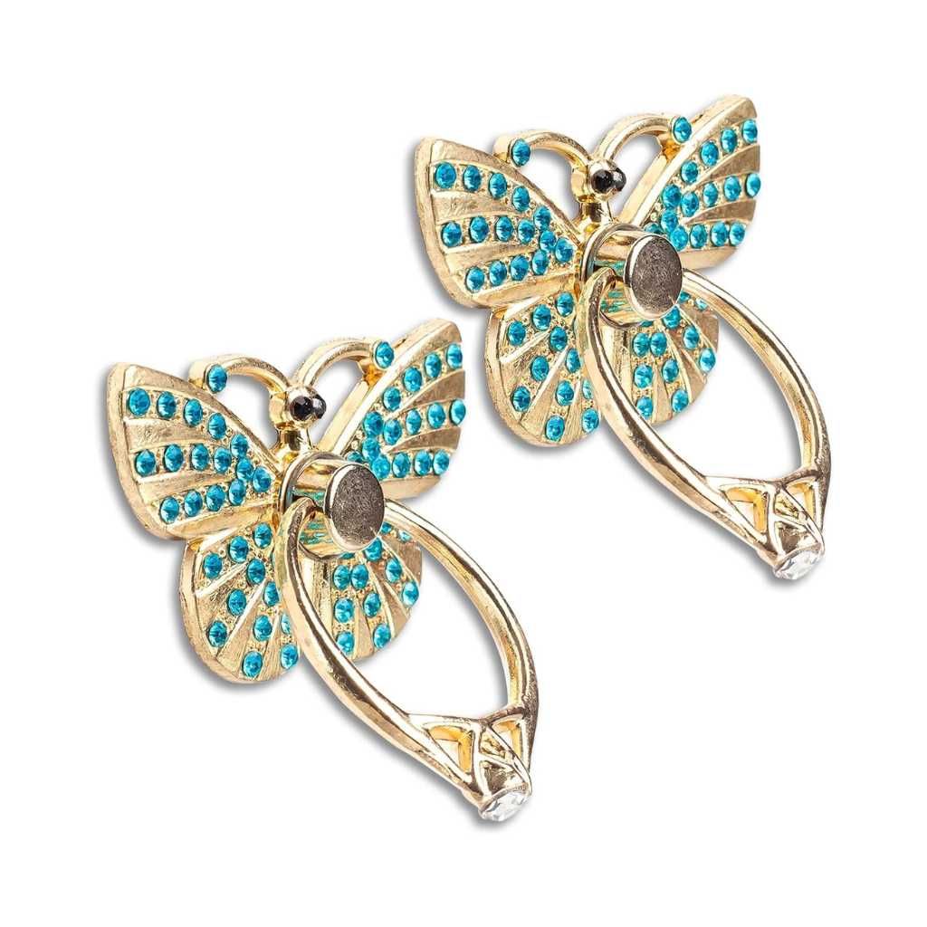 KolorFish Butterfly Phone Ring Holder with Rhinestones