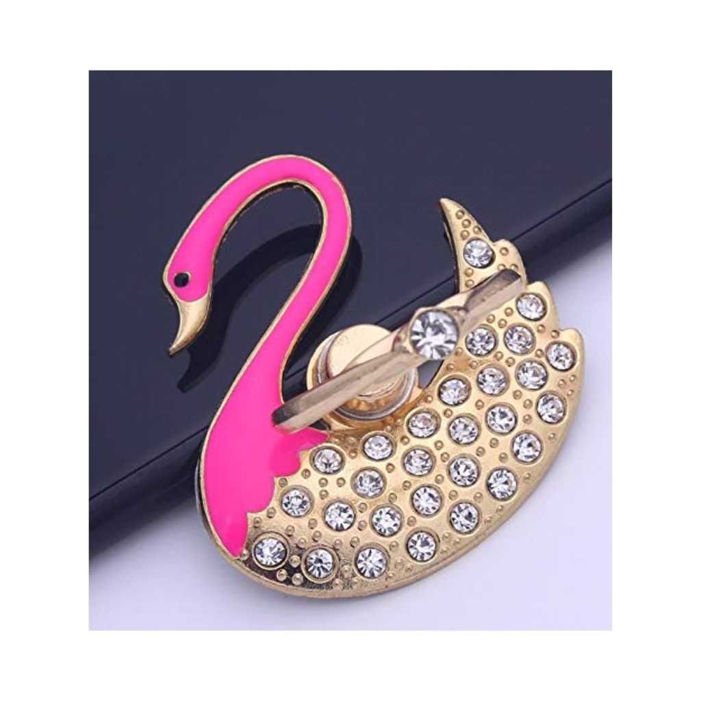 KolorFish Swan Bling Luxury Universal Mobile Holder Stand (Hot Pink)