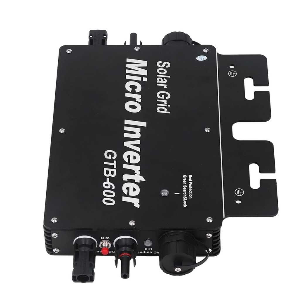 Grid Tie Inverter, Solar Grid Micro Inverter Aluminum Alloy WIFI Control for Industrial Use (EU Plug) 01