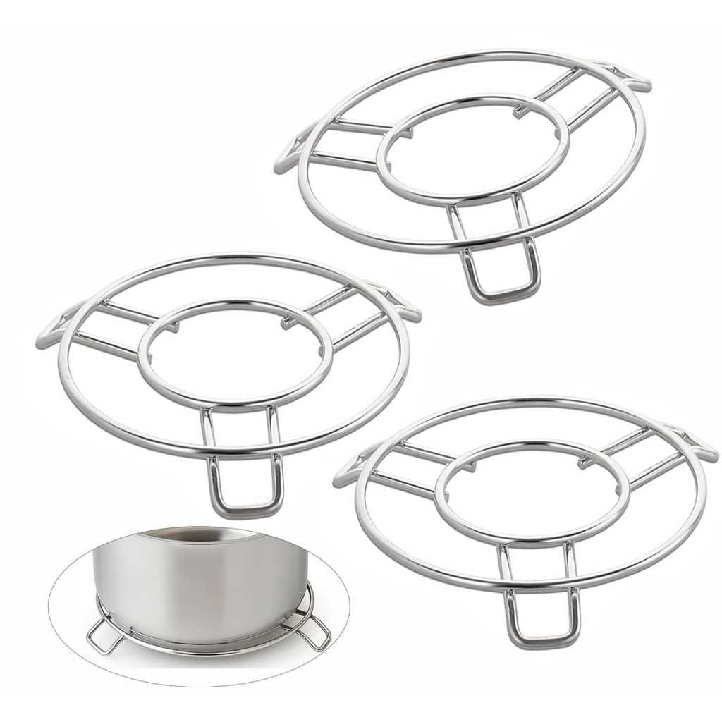 PC Set Stainless Steel Round Trivet Hot Pot Stand