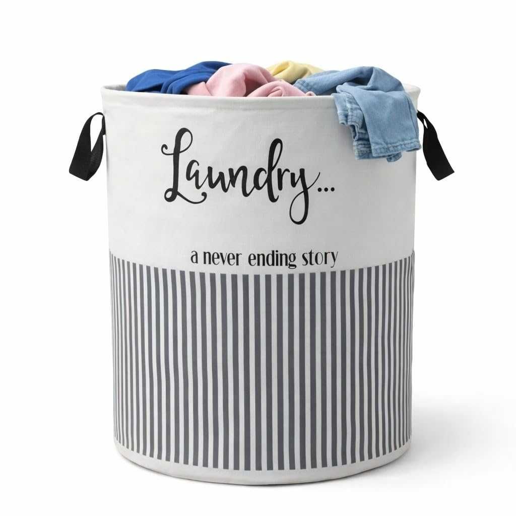 Laundry Bag / Laundry Basket / Clothes Storage Box / Storage Basket / Storage Bag, 48L (Grey)