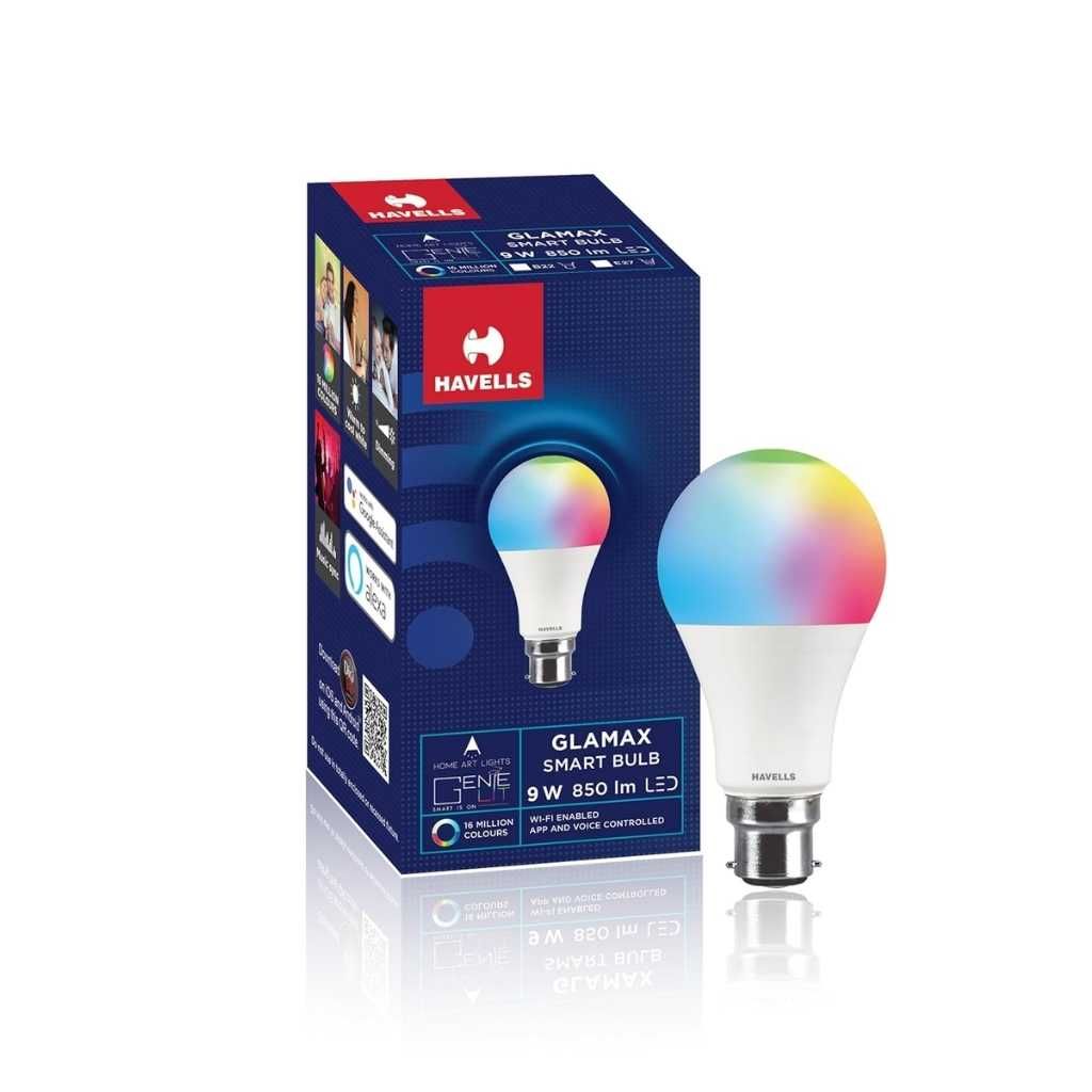 Havells Glamax 9W B22 WiFi LED Smart Bulb with Music Sync