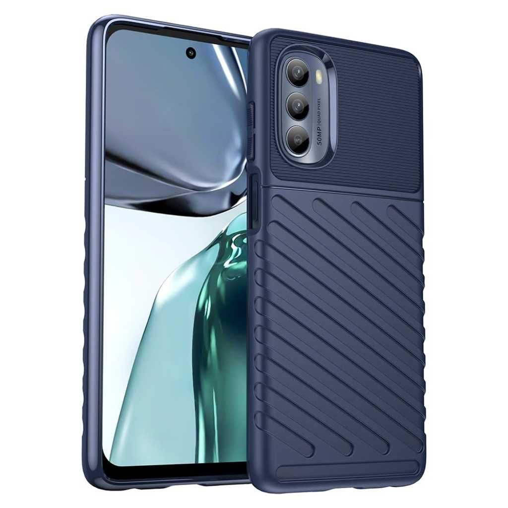 Solimo Shockproof Mobile Cover for Motorola Moto G62 5G (360° Protection | Anti-Scratch Slim TPU Case) – Blue