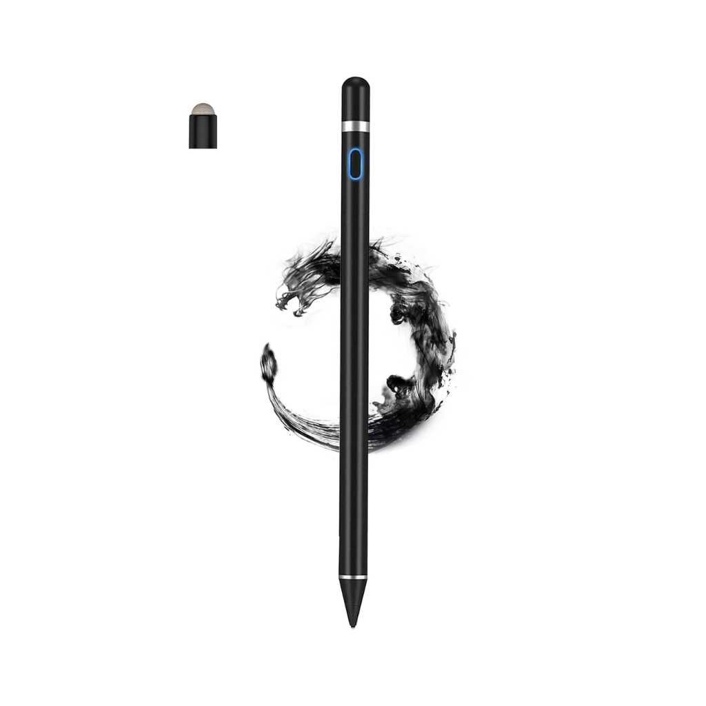 Rechargeable Dual Function Stylus Pen (Black)