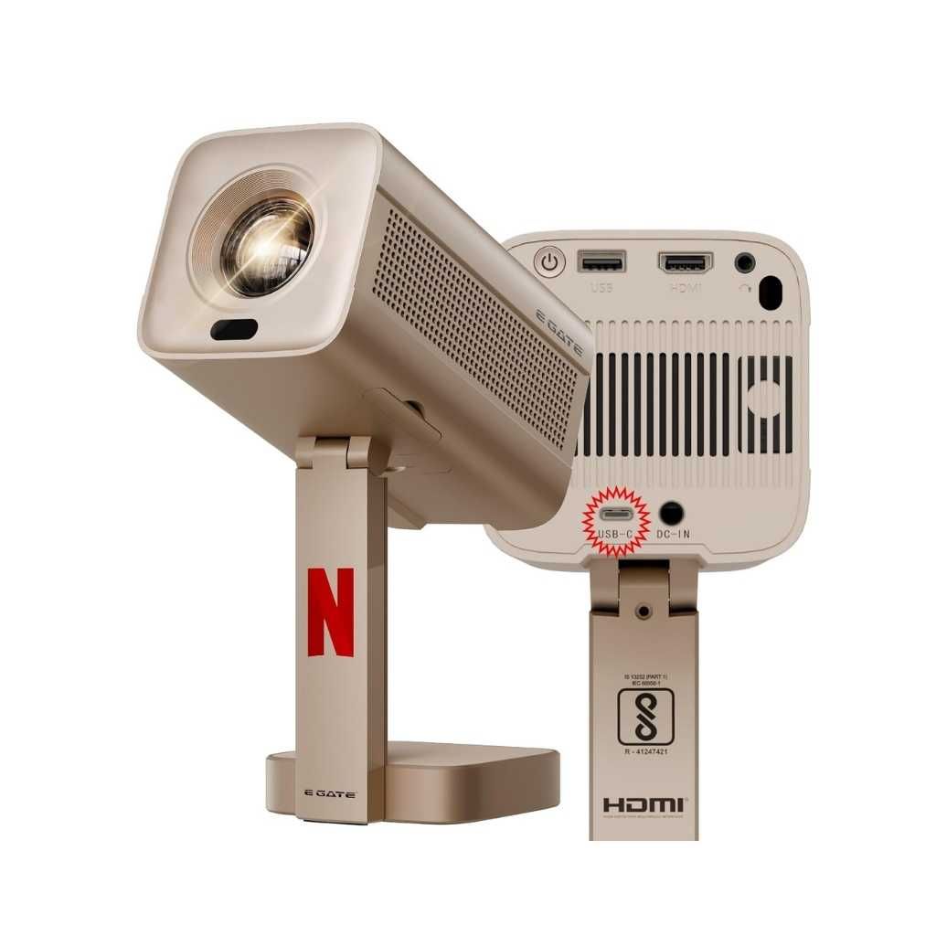 E GATE Atom 7X C-Type USB Fully Automatic Projector