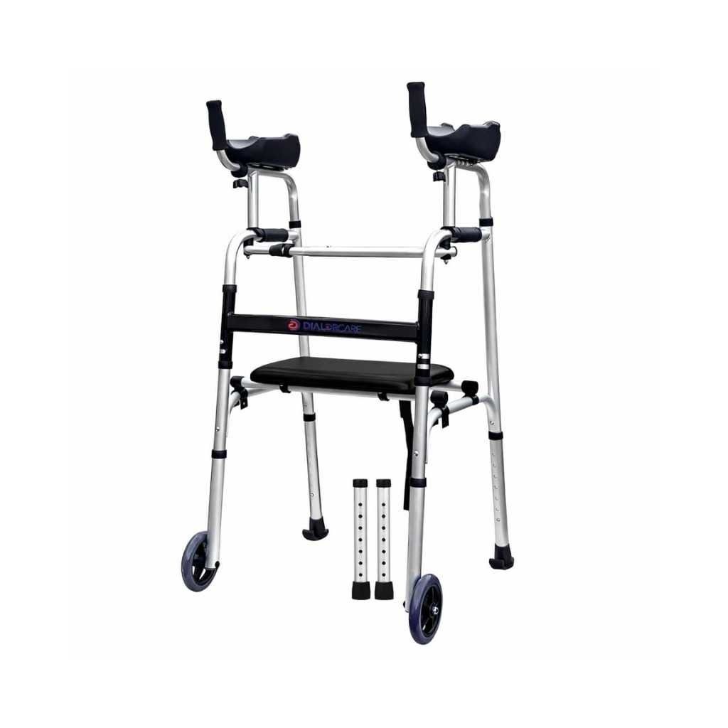 Vissco Dura Rollator Walker with Seat & Basket