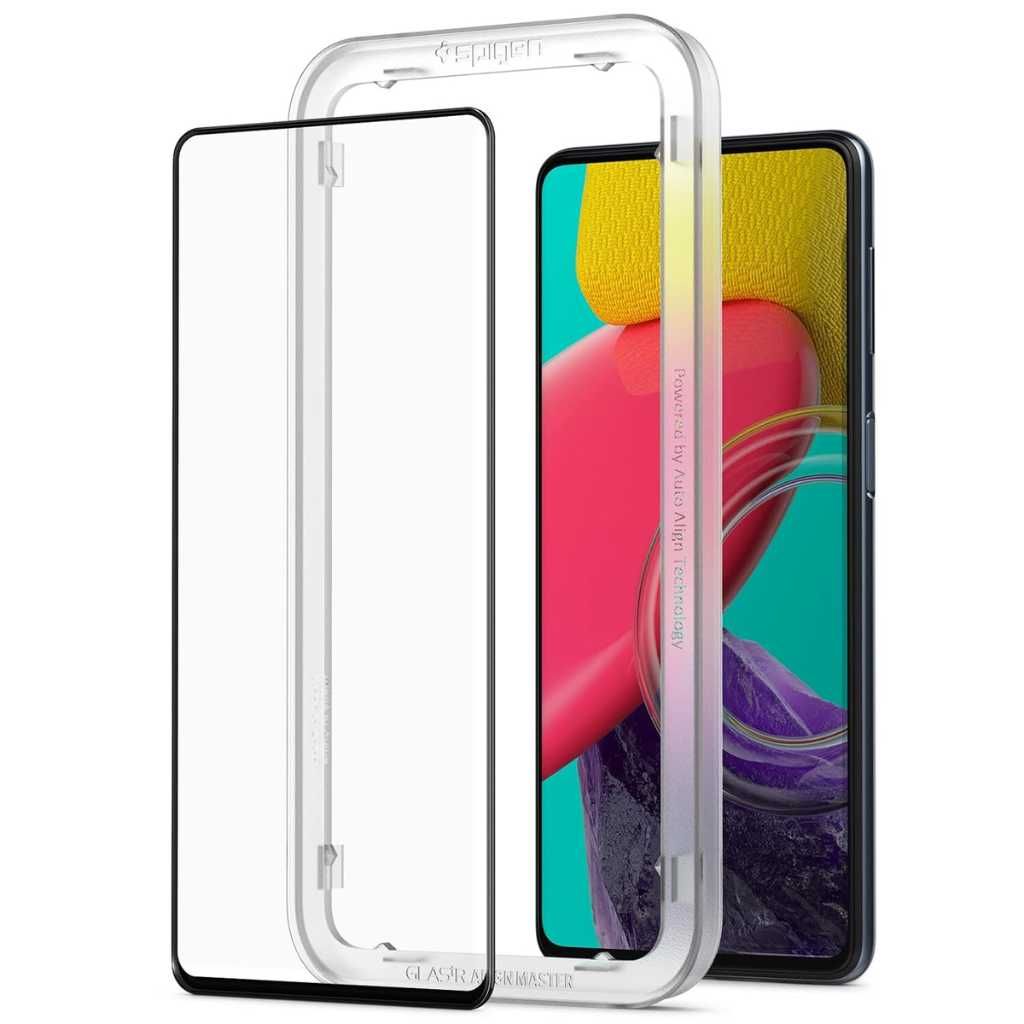 Spigen AlignMaster Full Coverage Tempered Glass Screen Protector for Samsung Galaxy M53 5G (1 Pack)