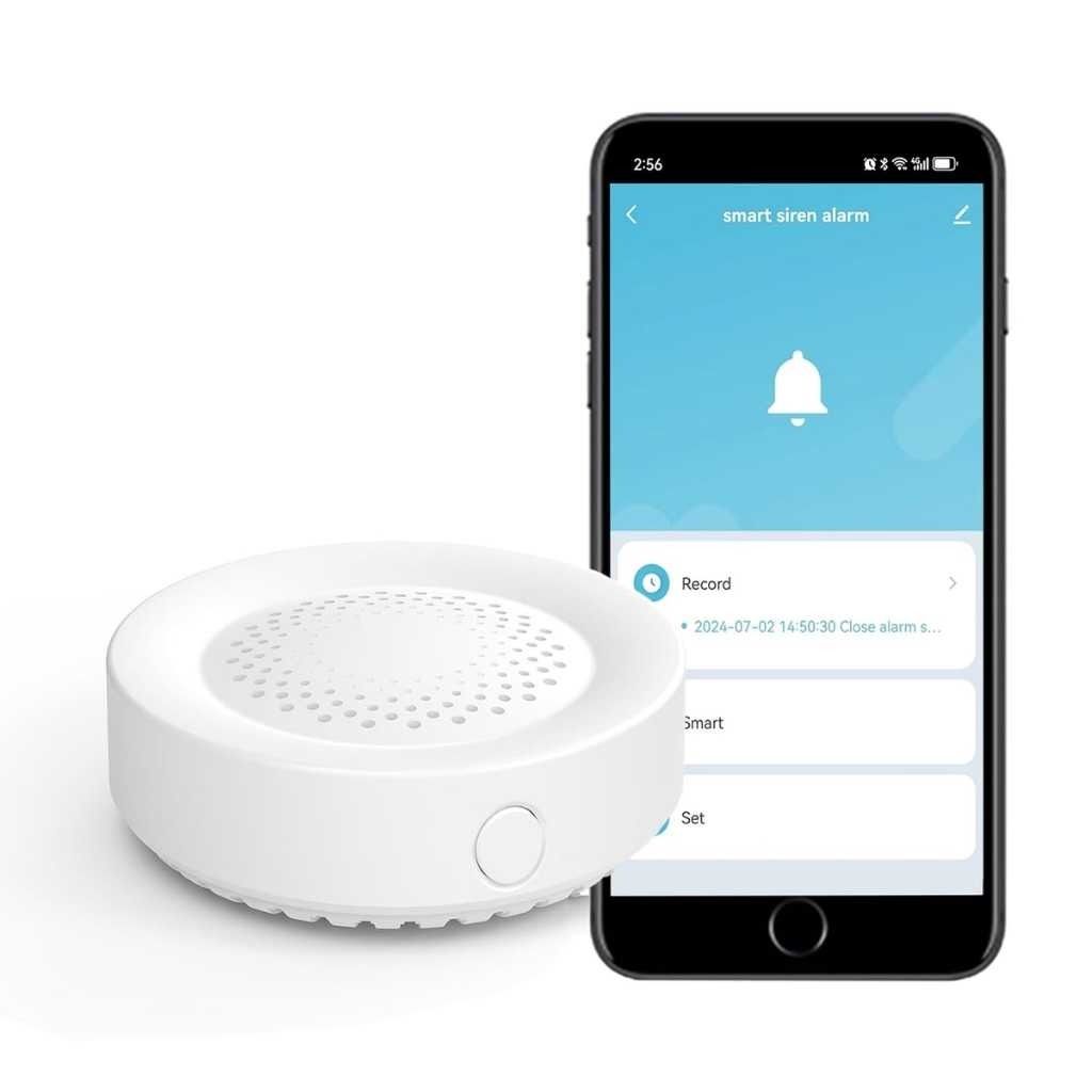 WiFi Smart Siren Alarm 100dB Sounder with App Control & Alexa Compatibility