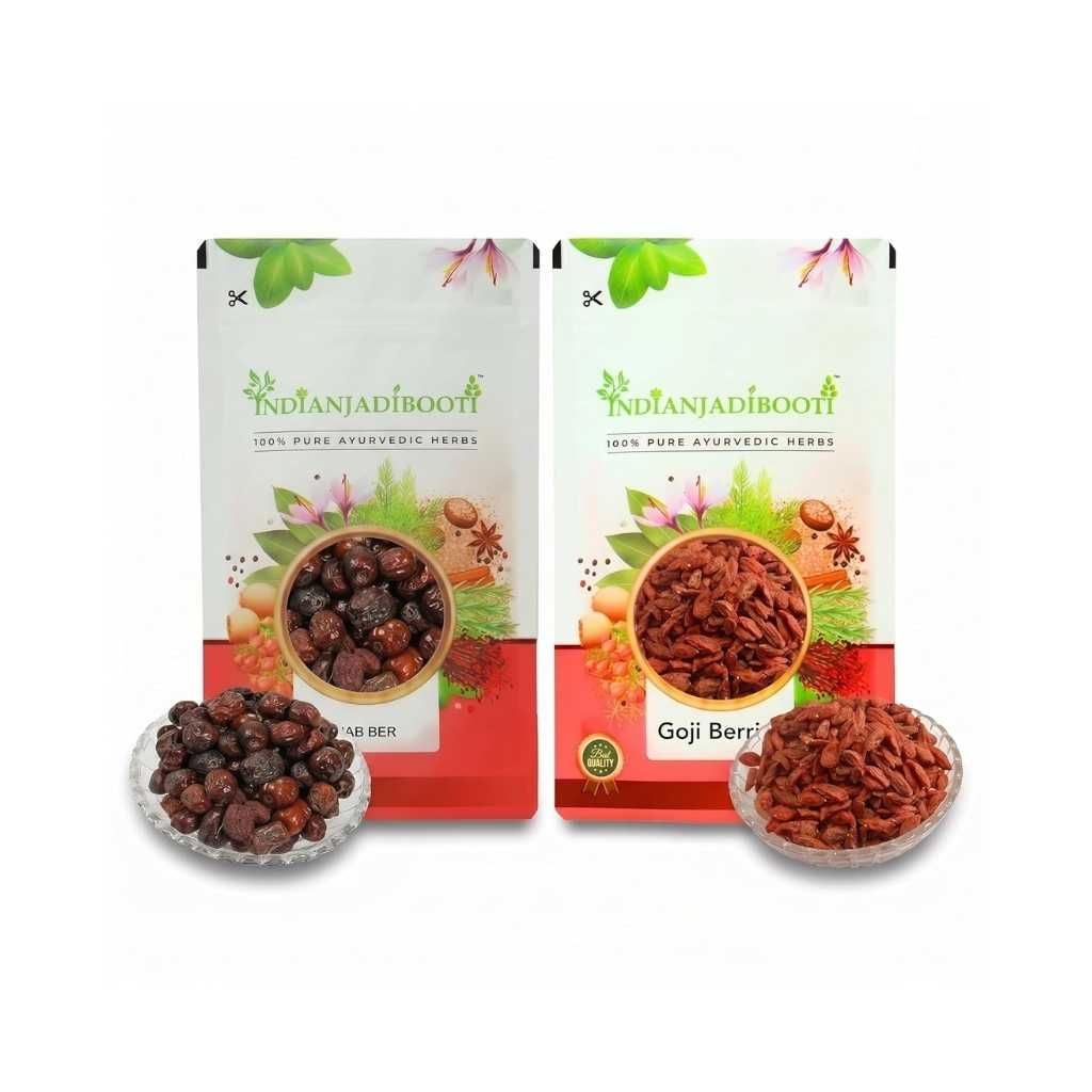 IndianJadiBooti Elite Cellular Longevity Bundle – Premium Unnab Ber & Goji Berries