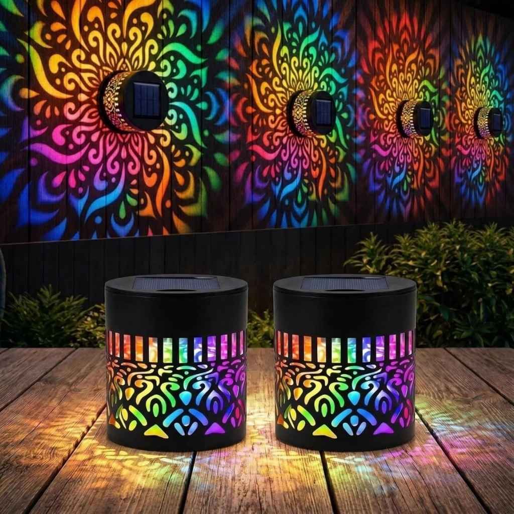 Solar Mandala Lights Outdoor 7 Color Changing Light