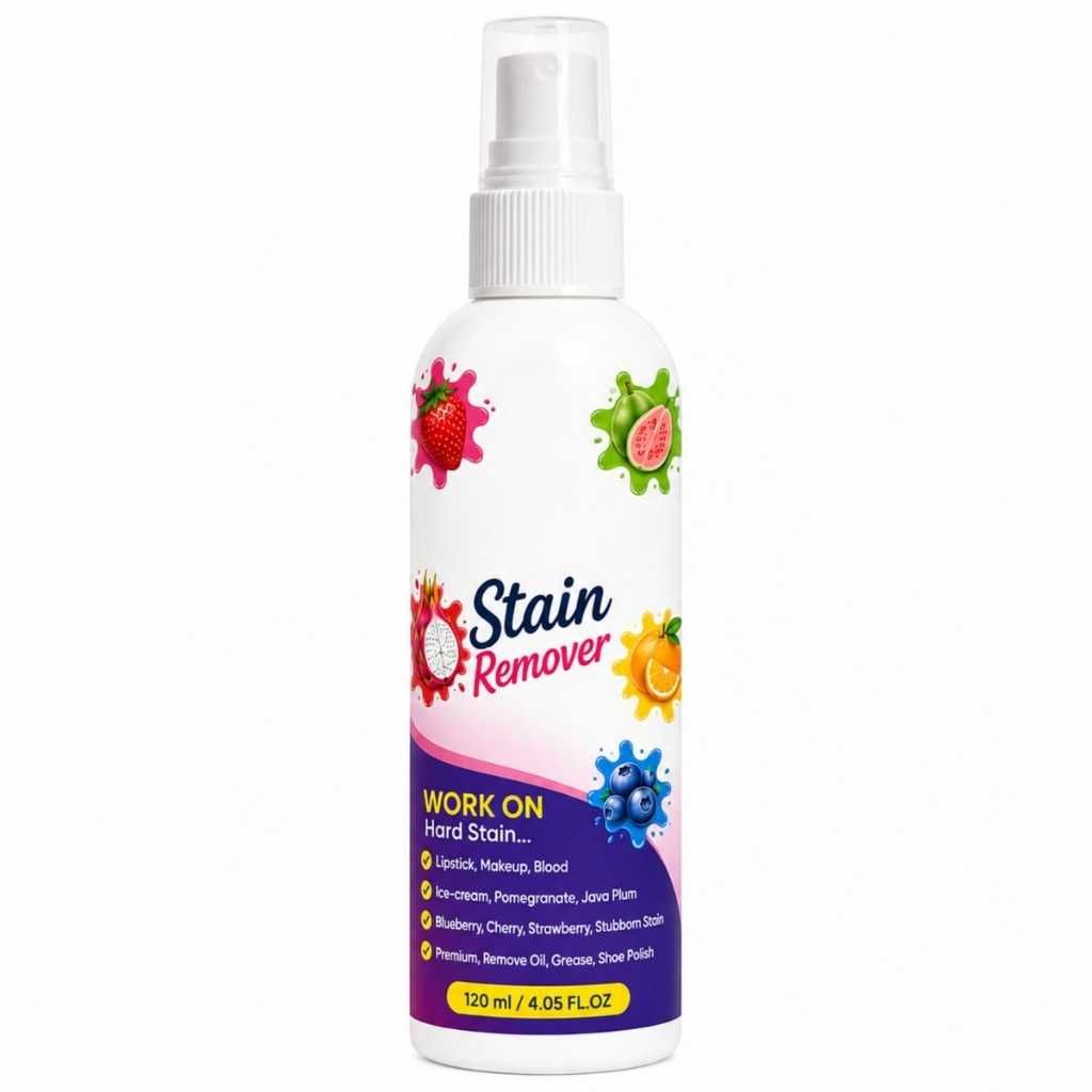 Miss Mouth's Stain Remover Spray for Clothes & Fabrics, Food, Makeup, Oil, Grease & Beverage Stain Treater