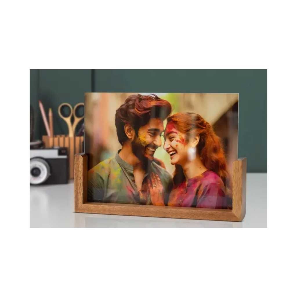 Personalised Photo with Wooden Stand 8×6 Inch