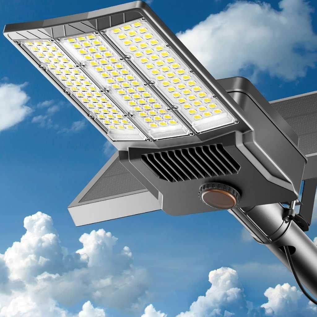 Adewalk 10000W Solar Street Light Outdoor with Motion Sensor, Remote Control & Aluminium Housing