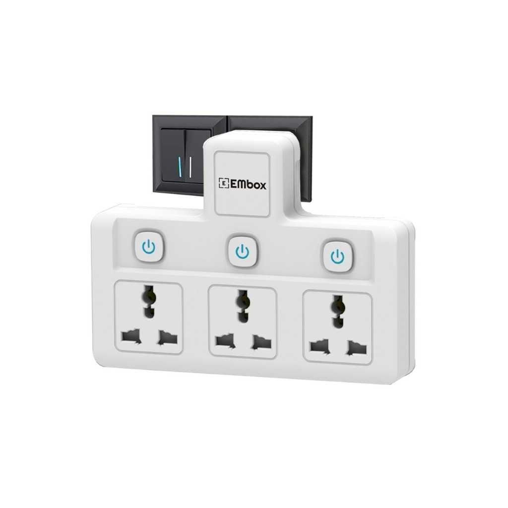 EMBOX Multi Plug Socket with Individual Switch – Cordless Extension Board