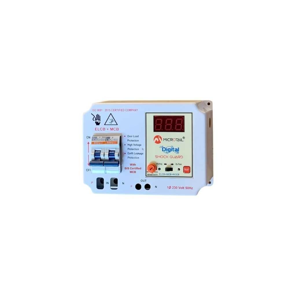 Microtail Digital ELCB Single Phase 63A 2 Pole ELCB + RCCB + MCB