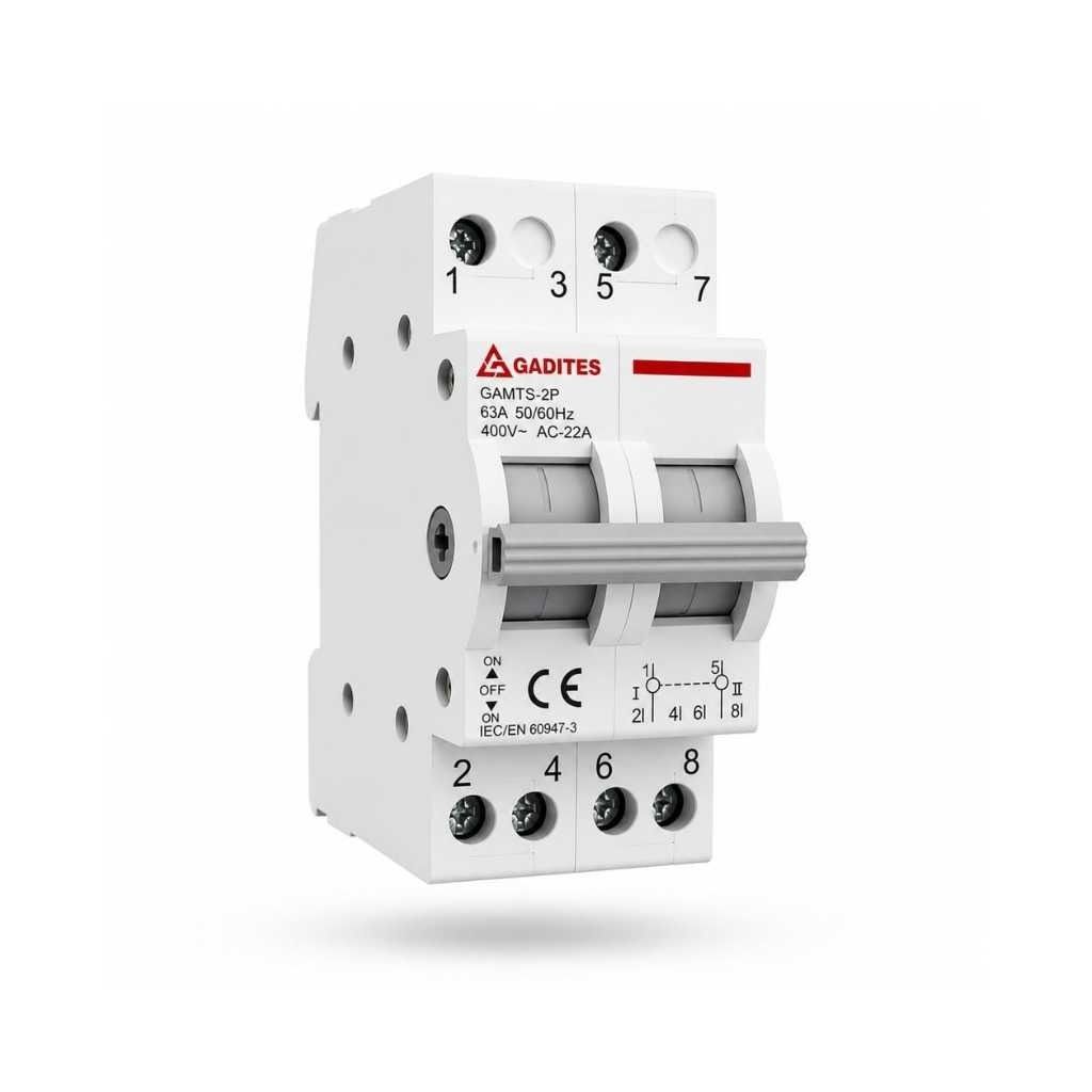 63A Dual Power Manual Transfer Switch 2P (GAMTS-2P 63A)