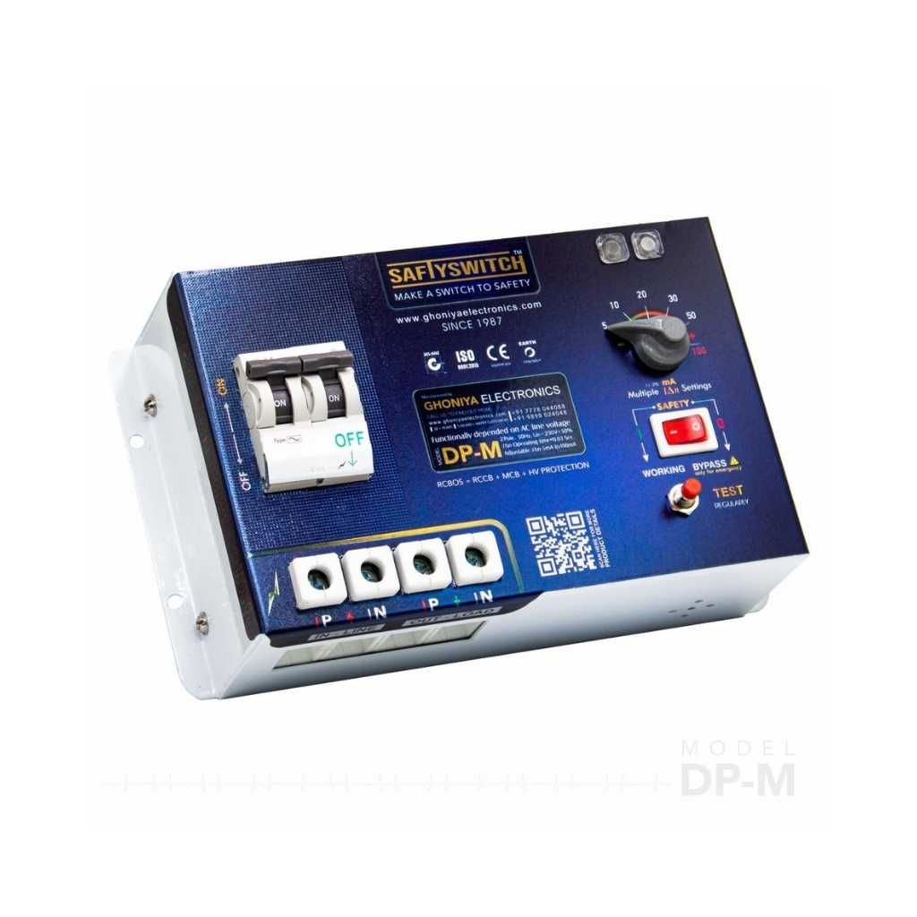 DPM 32A Single Phase 2 Pole RCBO Circuit Breaker with Over Voltage & Earth Leakage Protection
