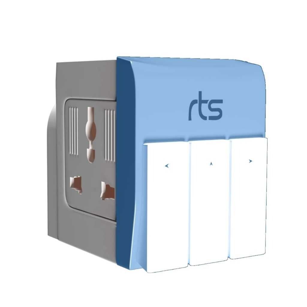 RTS 3-in-1 Universal Travel Adapter Multi-Plug with Individual Switch