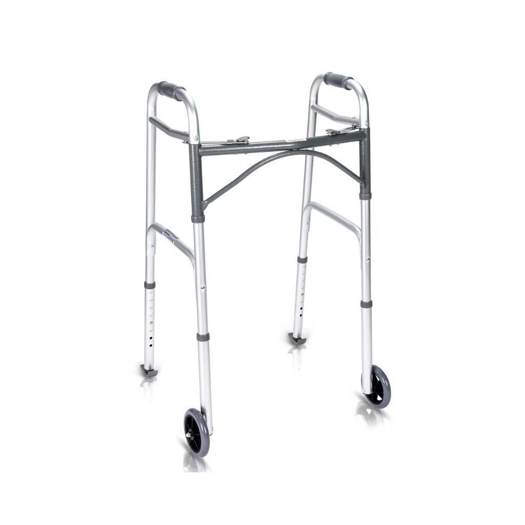 KosmoCare Deluxe Folding Walker with 5" Castors