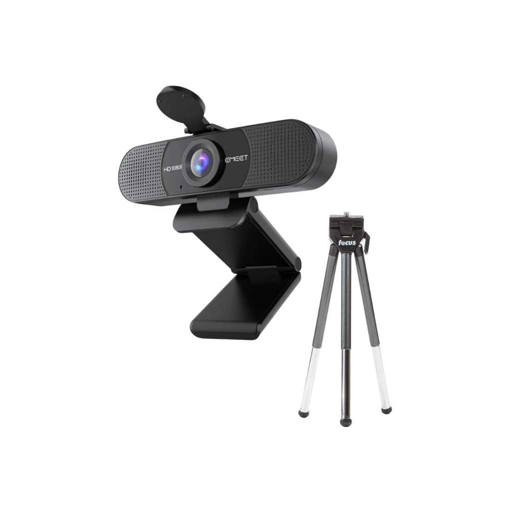 EMEET SmartCam C960 1080P Webcam Bundle with 8-Inch Table Tripod