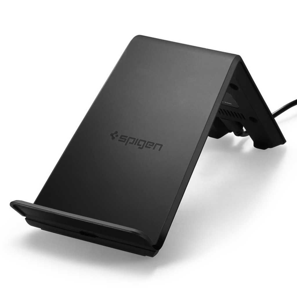 Spigen Wireless Charging Pad 10W Fast Qi Charger (F303W) – Black