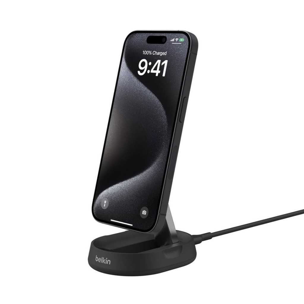 Belkin MagSafe Wireless 15W Qi2 Charging Stand – Black