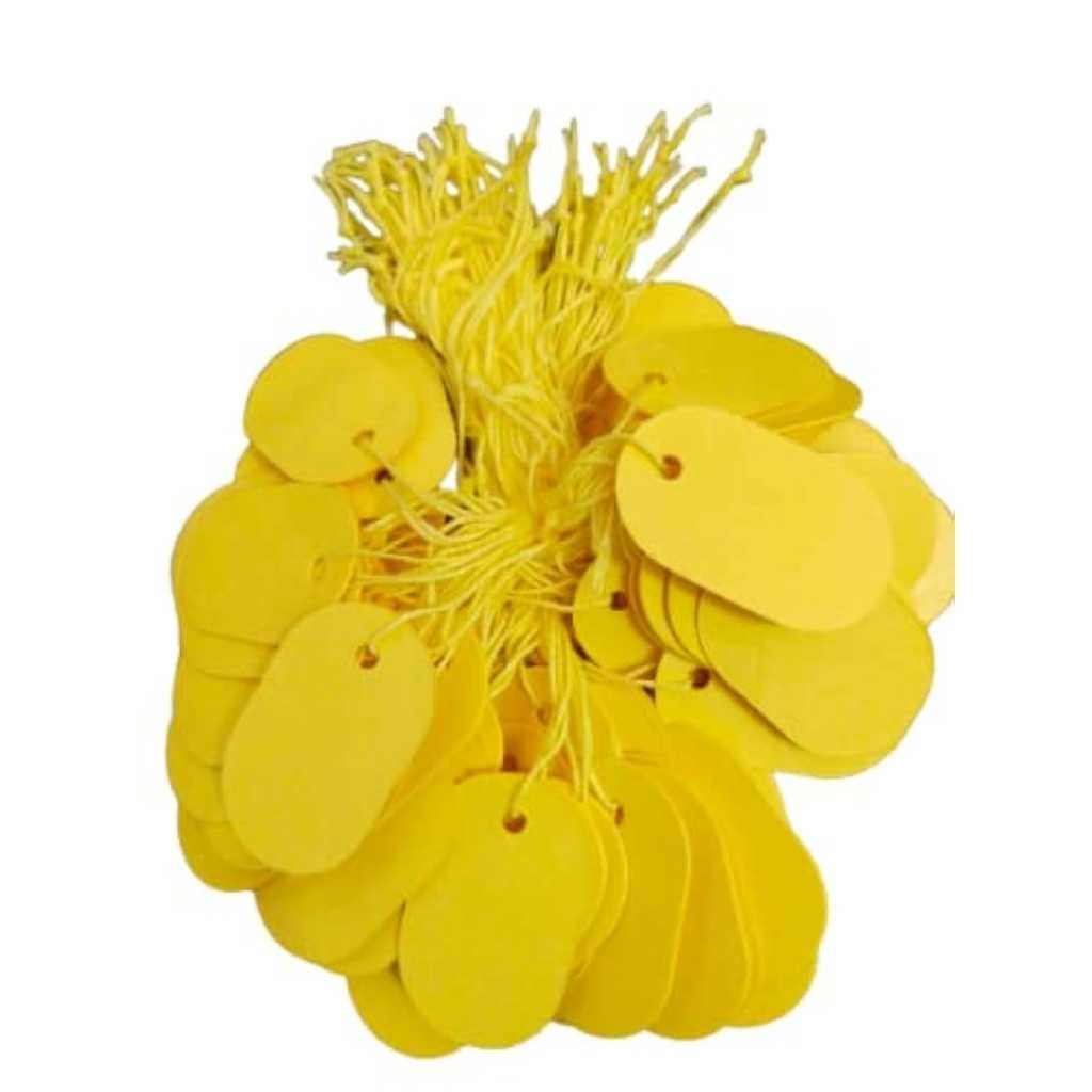 Plain Yellow Oval Tags – Display Jewelry Gift Price Tags